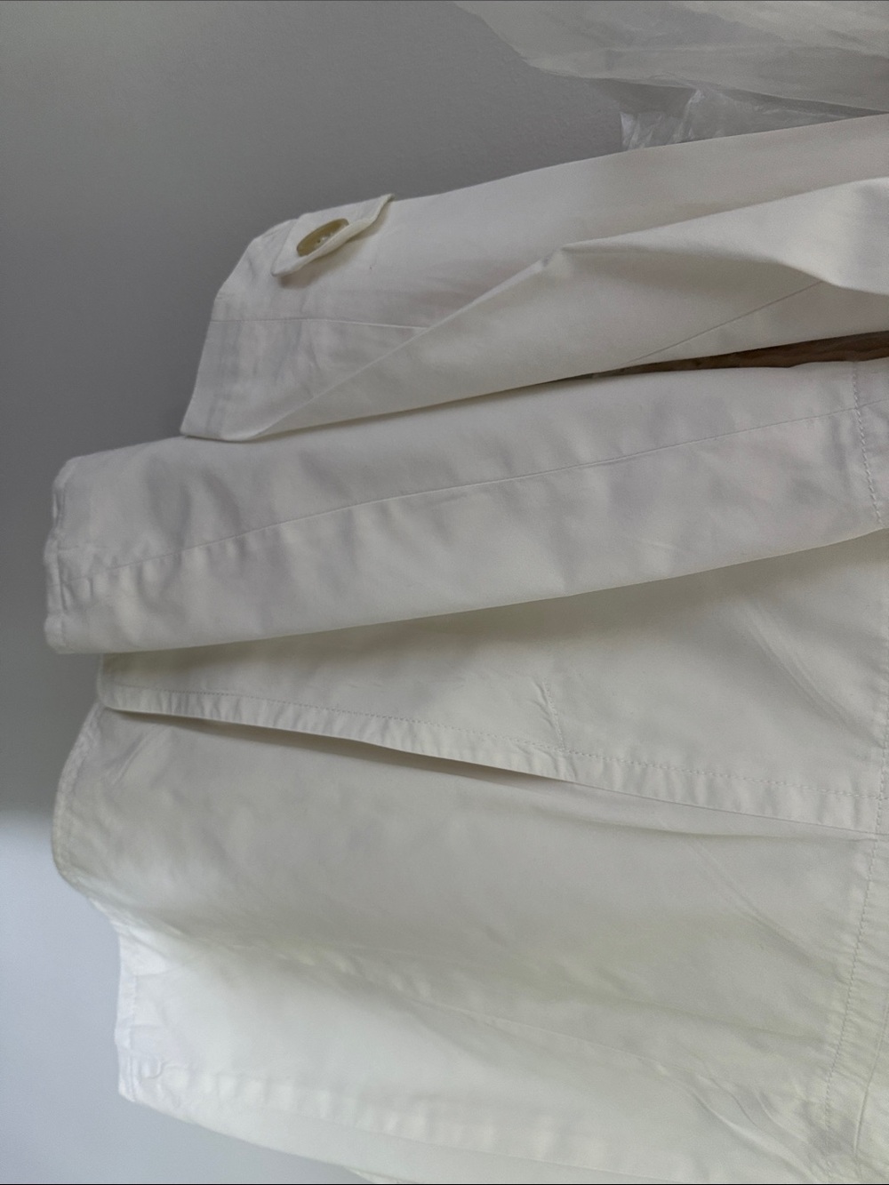 Banana Republic Cream Double-Breasted Trench Coat - Picture 7 of 9